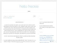 Tablet Screenshot of hellofreckle.wordpress.com