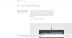 Desktop Screenshot of jenesaisblog.wordpress.com