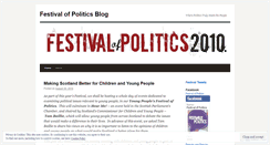 Desktop Screenshot of festivalofpolitics.wordpress.com