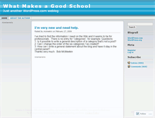 Tablet Screenshot of goodschool.wordpress.com