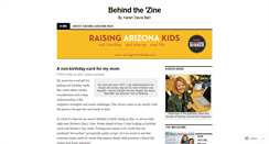 Desktop Screenshot of behindthezine.wordpress.com