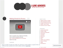 Tablet Screenshot of iloveadverts.wordpress.com