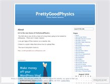 Tablet Screenshot of prettygoodphysics.wordpress.com