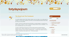 Desktop Screenshot of fortydaysojourn.wordpress.com