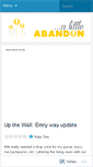 Mobile Screenshot of alittleabandon.wordpress.com