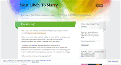Desktop Screenshot of mostlikelytomarry.wordpress.com