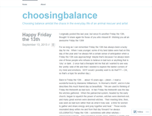 Tablet Screenshot of choosingbalance.wordpress.com