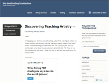 Tablet Screenshot of barefootingtroubadour.wordpress.com
