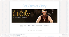 Desktop Screenshot of forgreaterglory.wordpress.com