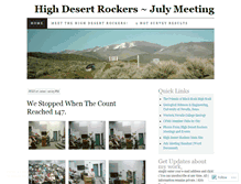 Tablet Screenshot of highdesertrockers.wordpress.com