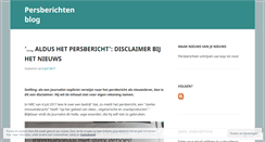 Desktop Screenshot of persberichtenblog.wordpress.com