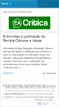 Mobile Screenshot of eacritica.wordpress.com