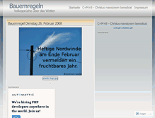 Tablet Screenshot of bauernregeln.wordpress.com