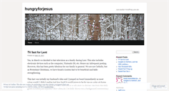 Desktop Screenshot of hungryforjesus.wordpress.com