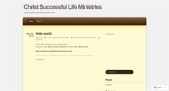 Desktop Screenshot of christsuccessfullife.wordpress.com