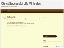 Tablet Screenshot of christsuccessfullife.wordpress.com