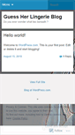 Mobile Screenshot of guessherlingerie.wordpress.com