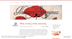 Desktop Screenshot of necessarystrangeness.wordpress.com