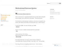 Tablet Screenshot of motivationalexercisequotes.wordpress.com