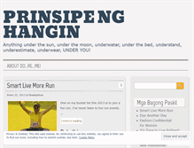 Tablet Screenshot of prinsipenghangin.wordpress.com