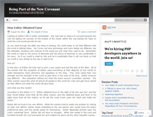 Tablet Screenshot of beingunderthenewcovenant.wordpress.com