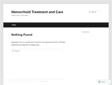 Tablet Screenshot of hemorrhoidcare.wordpress.com