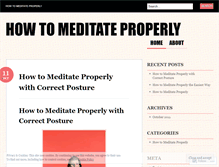 Tablet Screenshot of howtomeditateproperly.wordpress.com