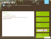 Tablet Screenshot of gwenhayes.wordpress.com