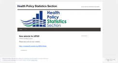 Desktop Screenshot of healthpolicystatistics.wordpress.com