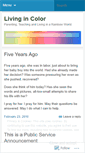 Mobile Screenshot of livingincolor.wordpress.com