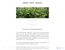 Tablet Screenshot of hownotwhat.wordpress.com