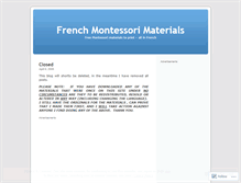 Tablet Screenshot of frenchmontessori.wordpress.com