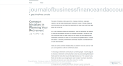 Desktop Screenshot of journalofbusinessfinanceandaccounting.wordpress.com