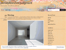 Tablet Screenshot of perceptionoverjudgment.wordpress.com