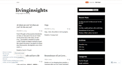 Desktop Screenshot of livinginsights.wordpress.com