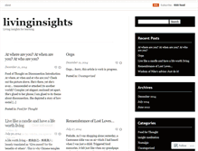 Tablet Screenshot of livinginsights.wordpress.com