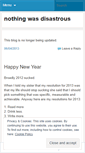 Mobile Screenshot of nothingwasdisastrous.wordpress.com