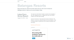 Desktop Screenshot of batangasresorts.wordpress.com