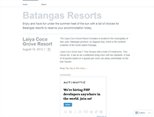 Tablet Screenshot of batangasresorts.wordpress.com