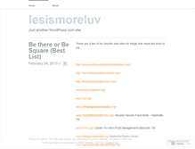 Tablet Screenshot of lesismoreluv.wordpress.com