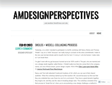 Tablet Screenshot of amdesignperspectives.wordpress.com