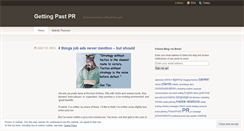 Desktop Screenshot of gettingpastpr.wordpress.com