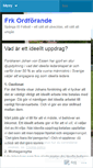 Mobile Screenshot of frkordforande.wordpress.com