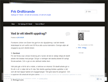 Tablet Screenshot of frkordforande.wordpress.com