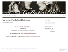 Tablet Screenshot of intotherabbitholes.wordpress.com