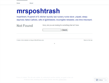 Tablet Screenshot of mrsposhtrash.wordpress.com