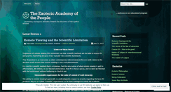 Desktop Screenshot of exotericacademy.wordpress.com