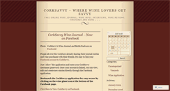 Desktop Screenshot of corksavvy.wordpress.com