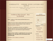 Tablet Screenshot of corksavvy.wordpress.com