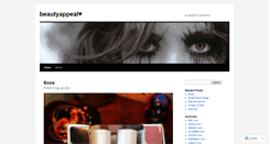 Desktop Screenshot of beautyappeal.wordpress.com